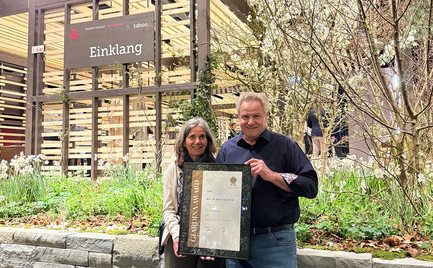 Winkler Richard Naturgärten x talsee gewinnen den GiardinaAWARD in der Kategorie «Best of Mastergarten 2025»